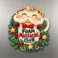 Milk-Foam Mustache Club Magnet #M428 — full-color wooden magnet