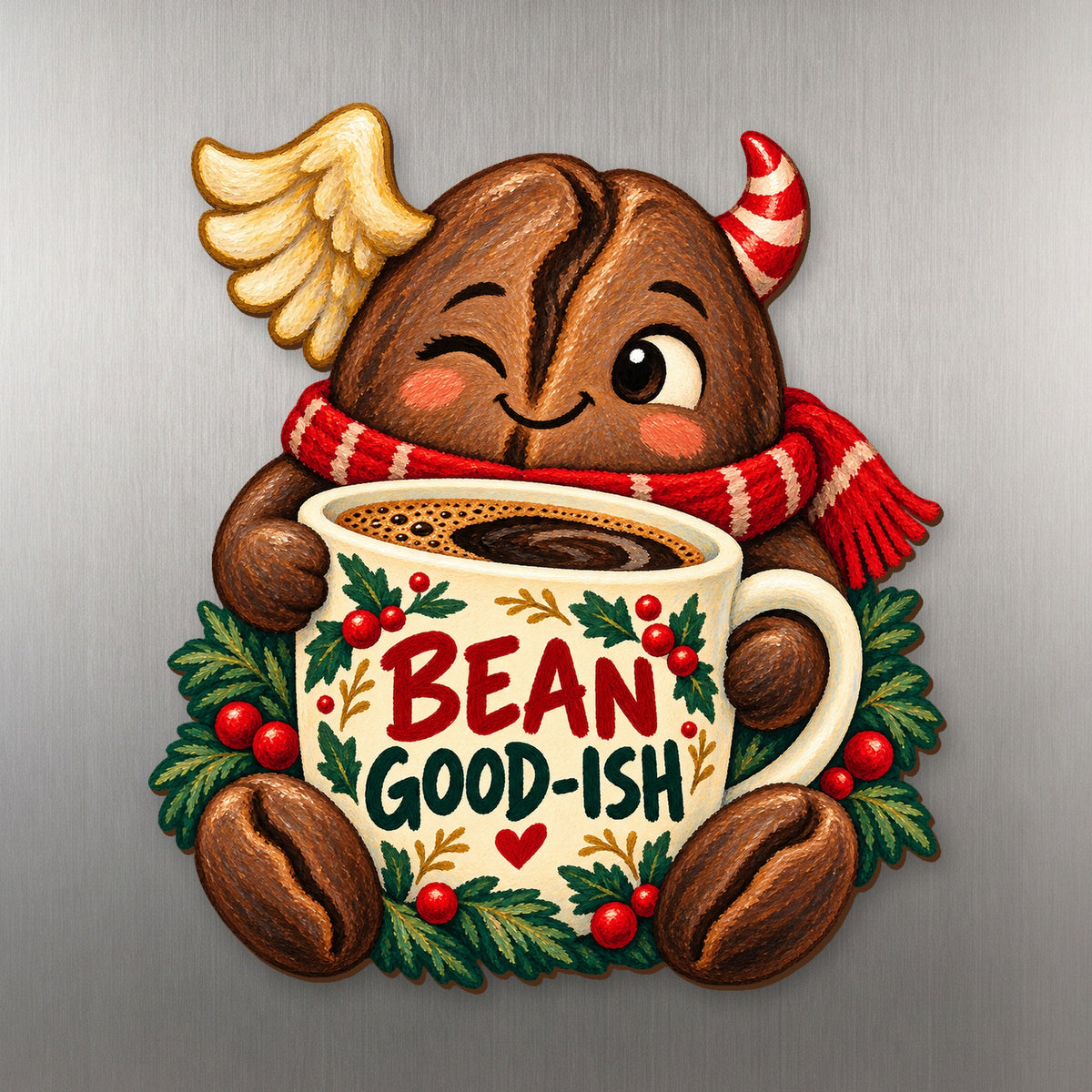 Bean Good-ish Magnet #M439 — full-color wooden magnet