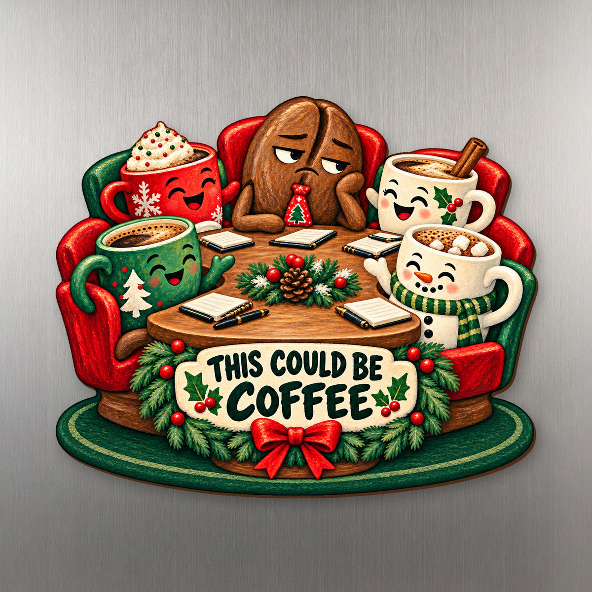 This Meeting Could Be Coffee Magnet #M443 — full-color wooden magnet