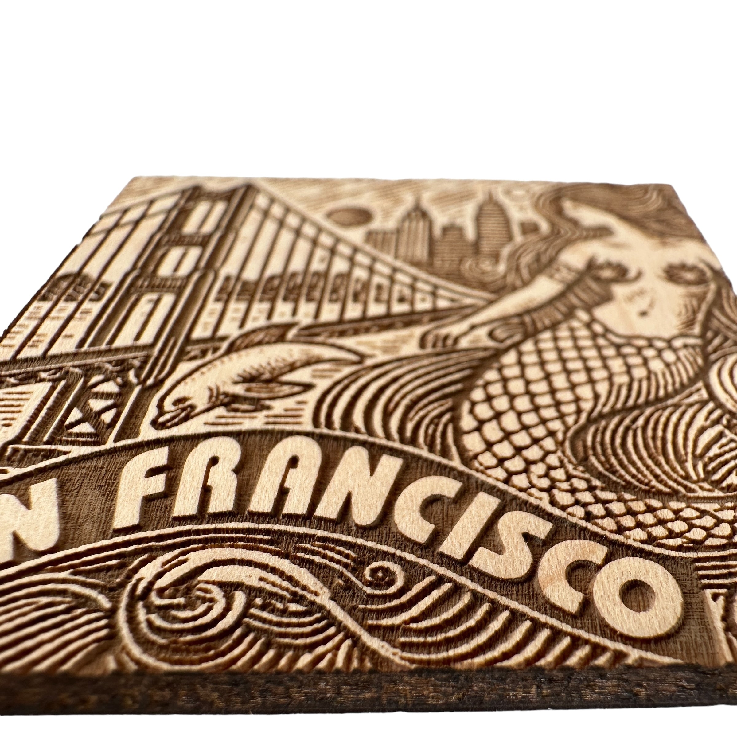 San Francisco Mermaid American Maple Magnet #MM508
