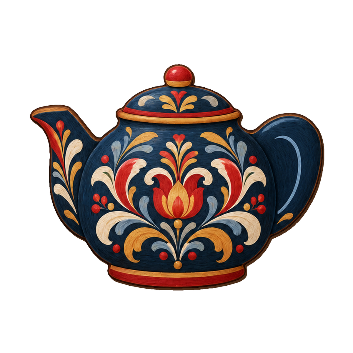 Rosemaling teapot Magnet #M552