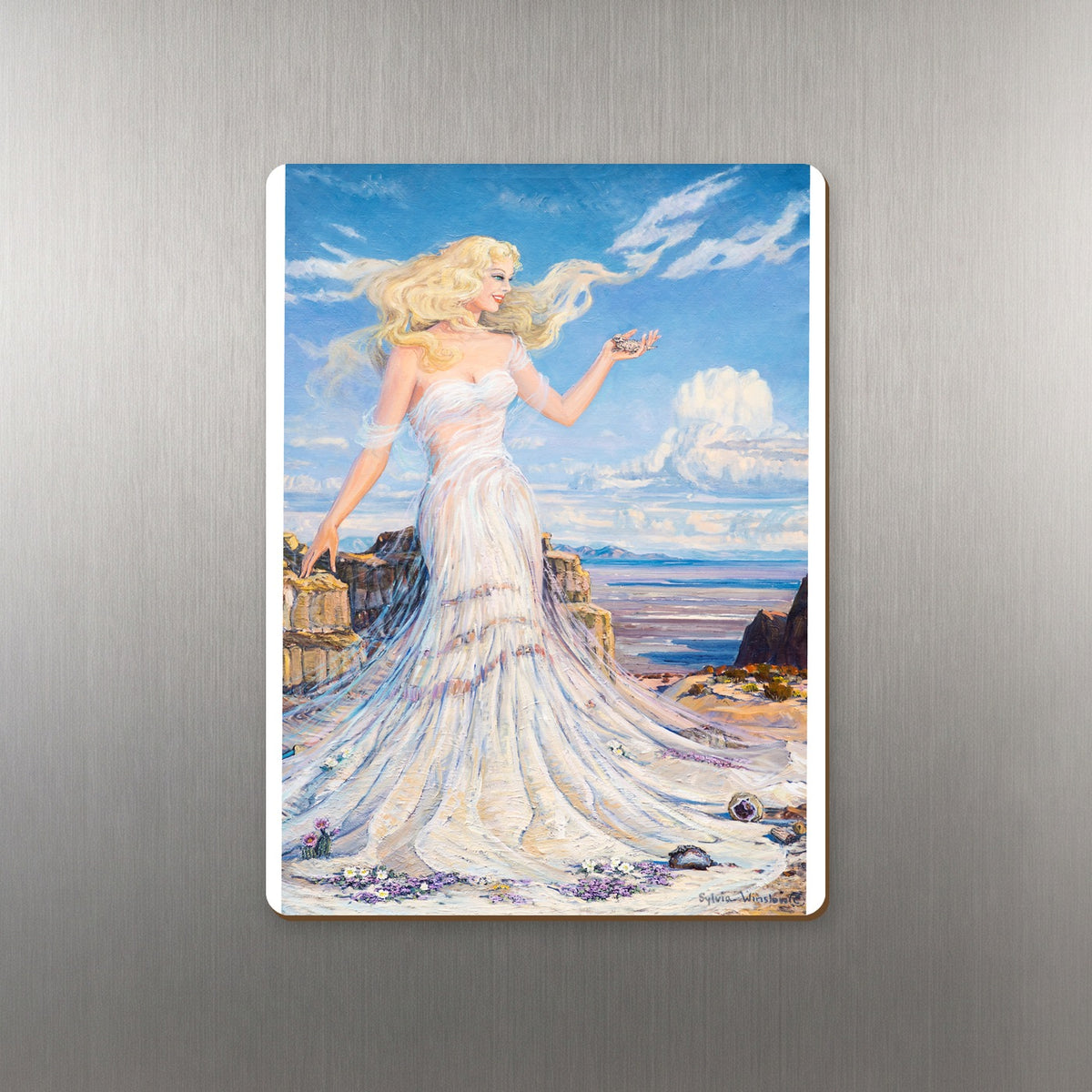 MC55 Spirit of the Desert custom maple magnet for Maturango Museum, 3-4 format