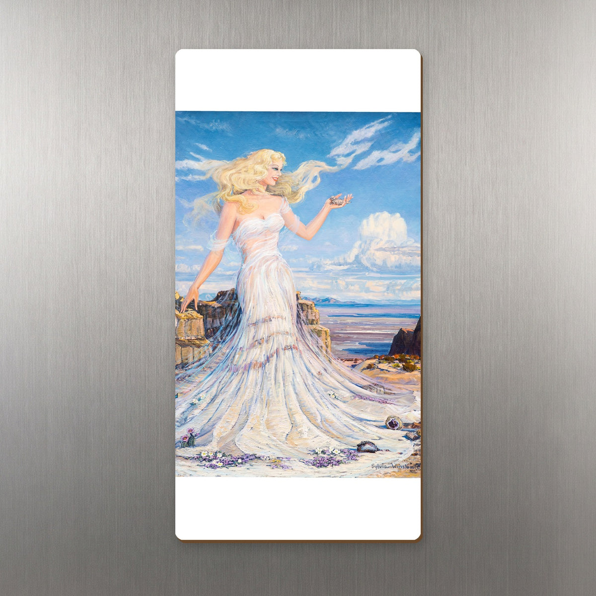 MC56 Spirit of the Desert custom maple magnet for Maturango Museum, 1-2 format