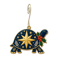 North Star Tortoise Ornament O538, full-color laser-cut maple wood by Green Tree Jewelry