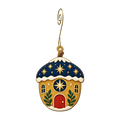 Starlit Acorn House Ornament O539, full-color laser-cut maple wood by Green Tree Jewelry