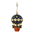 Berry Basket Balloon Ornament O540, full-color laser-cut maple wood by Green Tree Jewelry