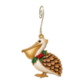 Pinecone Pelican Ornament O546, full-color laser-cut maple wood by Green Tree Jewelry