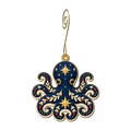 Moon Harvest Octopus Ornament O550, full-color laser-cut maple wood by Green Tree Jewelry