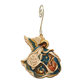 O776 — The Herald's Mantle wooden Nativity ornament with gold spiral hook
