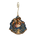 O847 — The Night Cloak wooden Nativity ornament with gold spiral hook