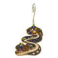 O884 — The Road Becomes a Cradle wooden Nativity ornament with gold spiral hook