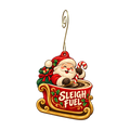Sleigh Fuel Ornament #O904 — full-color wooden ornament