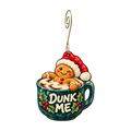 Gingerbread Dunk Tank Ornament #O908 — full-color wooden ornament