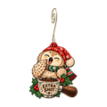 Silent Night, Extra Shot Ornament #O909 — full-color wooden ornament