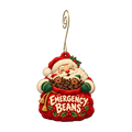 Santa's Emergency Stash Ornament #O912 — full-color wooden ornament