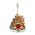 Coffee Cabin Fever Ornament #O937 — full-color wooden ornament