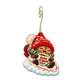 Beanie Baby Snow Day Ornament #O939 — full-color wooden ornament