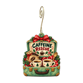 Coffee First Aid Kit Ornament #O941 — full-color wooden ornament