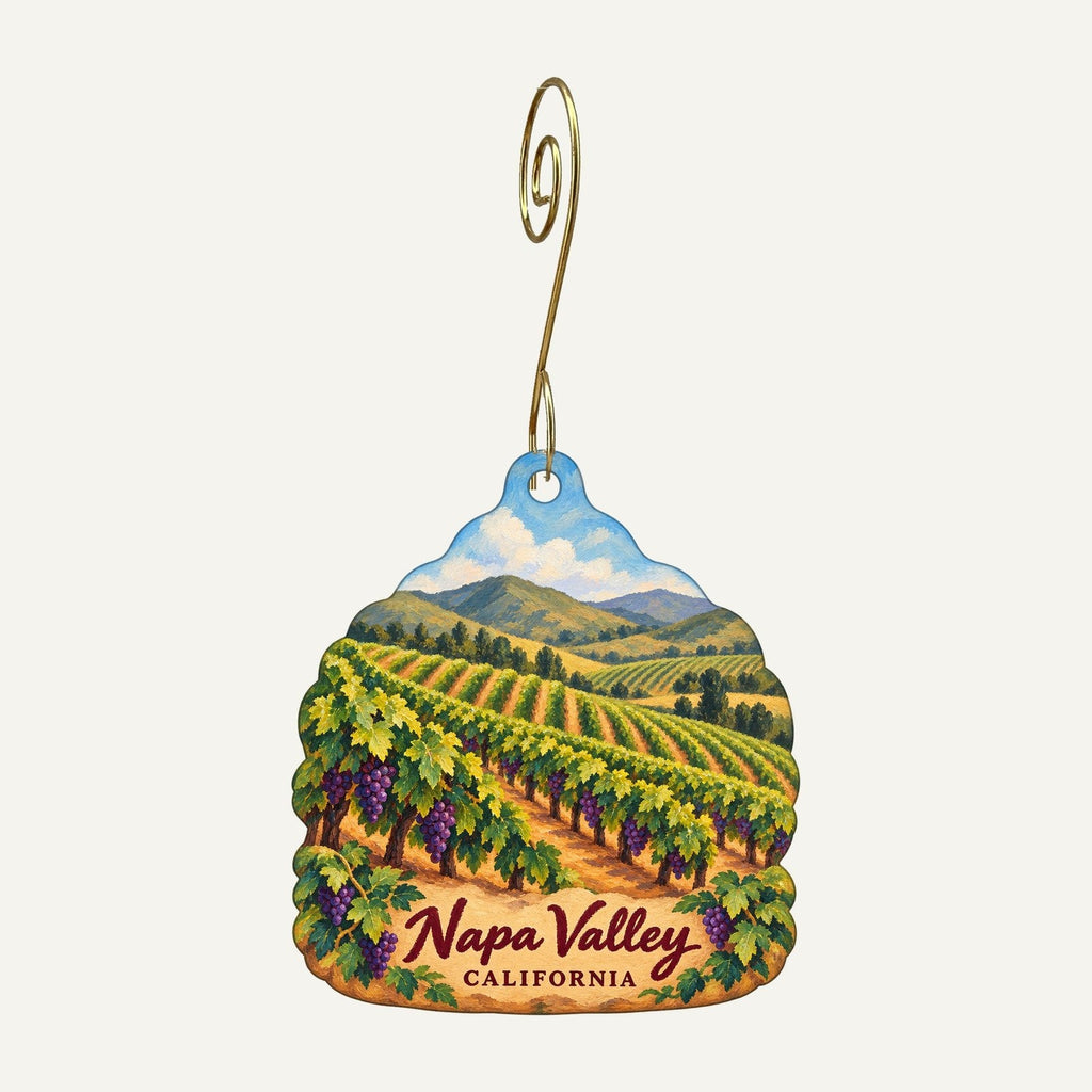 Amelia's Gifts Town Icon custom wood ornament OC1000 hanging on hook