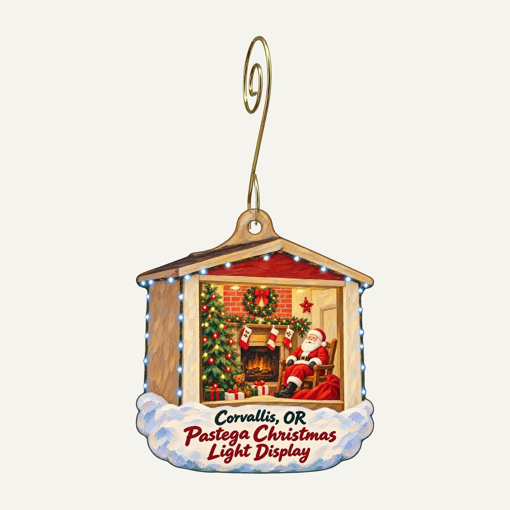 Sibling Revelry Christmas custom wood ornament OC1005 hanging on hook