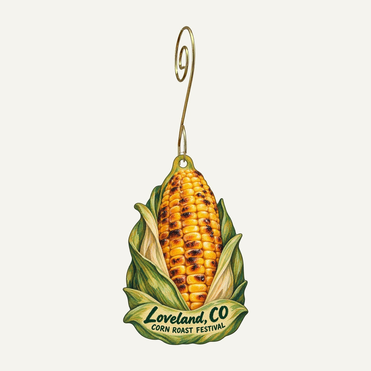Pure Vibes Town Icon custom wood ornament OC1009 hanging on hook
