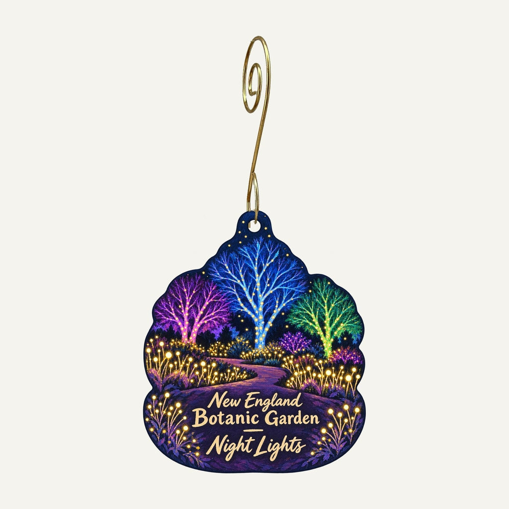 New England Botanic Garden at Tower Hill Christmas custom wood ornament OC1014 hanging on hook