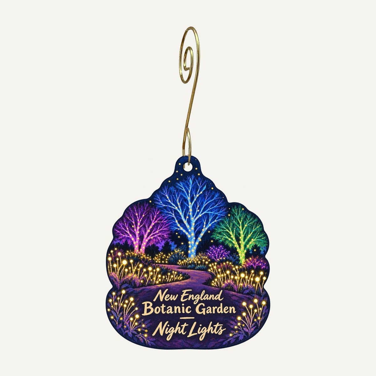 New England Botanic Garden at Tower Hill Christmas custom wood ornament OC1014 hanging on hook