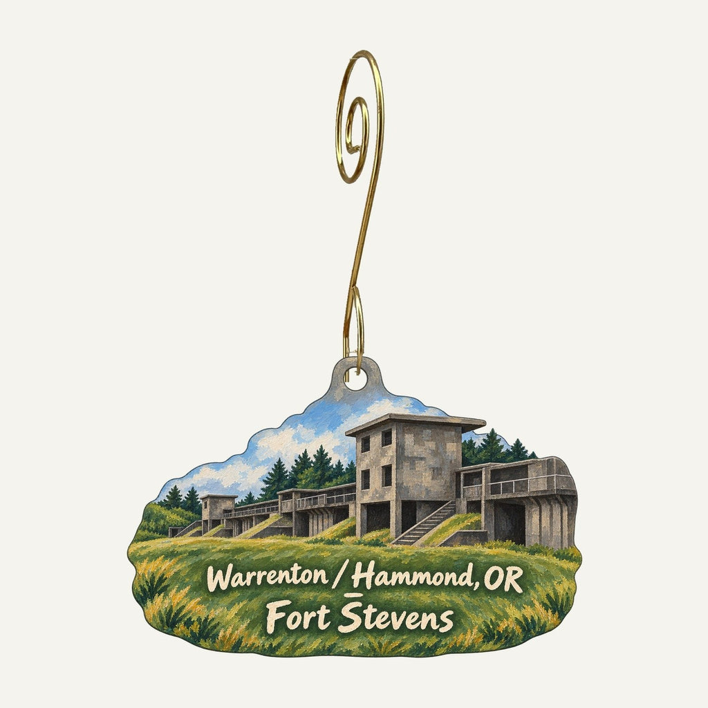 Astoria / Warrenton / Seaside KOA Resort Town Icon custom wood ornament OC1018 hanging on hook