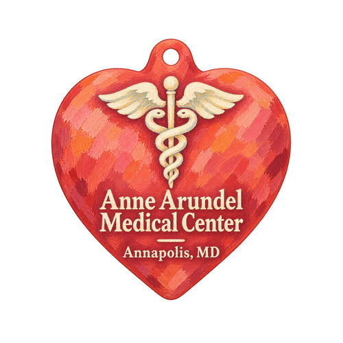 Anne Arundel Medical Center Logo custom wood ornament OC1019 on white