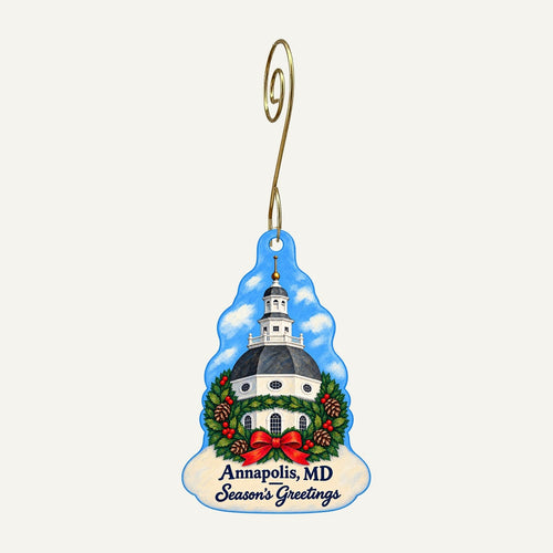 Anne Arundel Medical Center Christmas custom wood ornament OC1020 hanging on hook