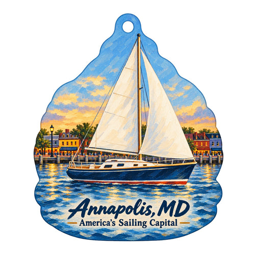 Anne Arundel Medical Center Town Icon custom wood ornament OC1021 on white