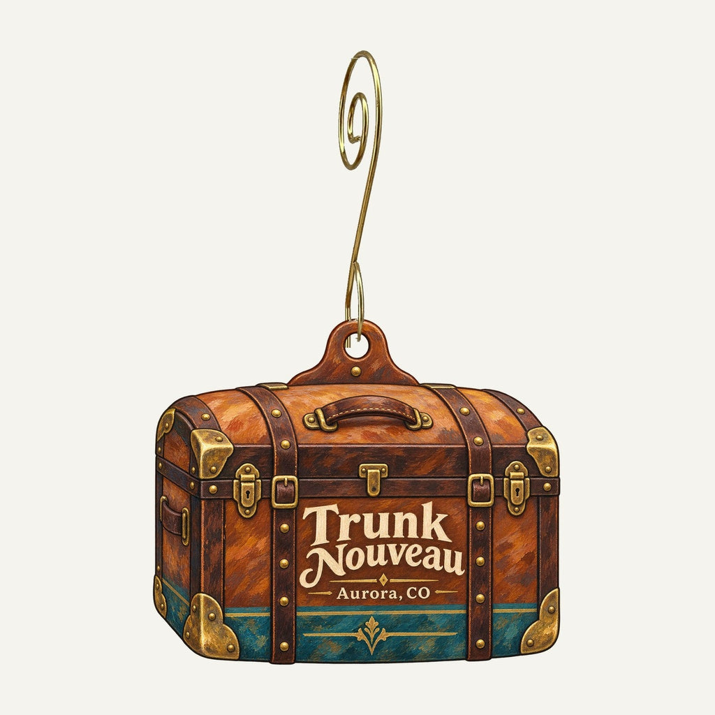 Trunk Nouveau Logo custom wood ornament OC1022 hanging on hook
