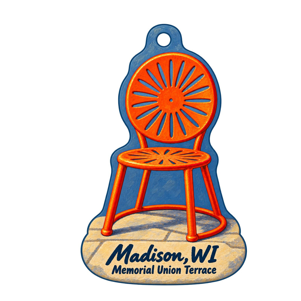 Monona Terrace Community & Convention Center Town Icon custom wood ornament OC1030 on white