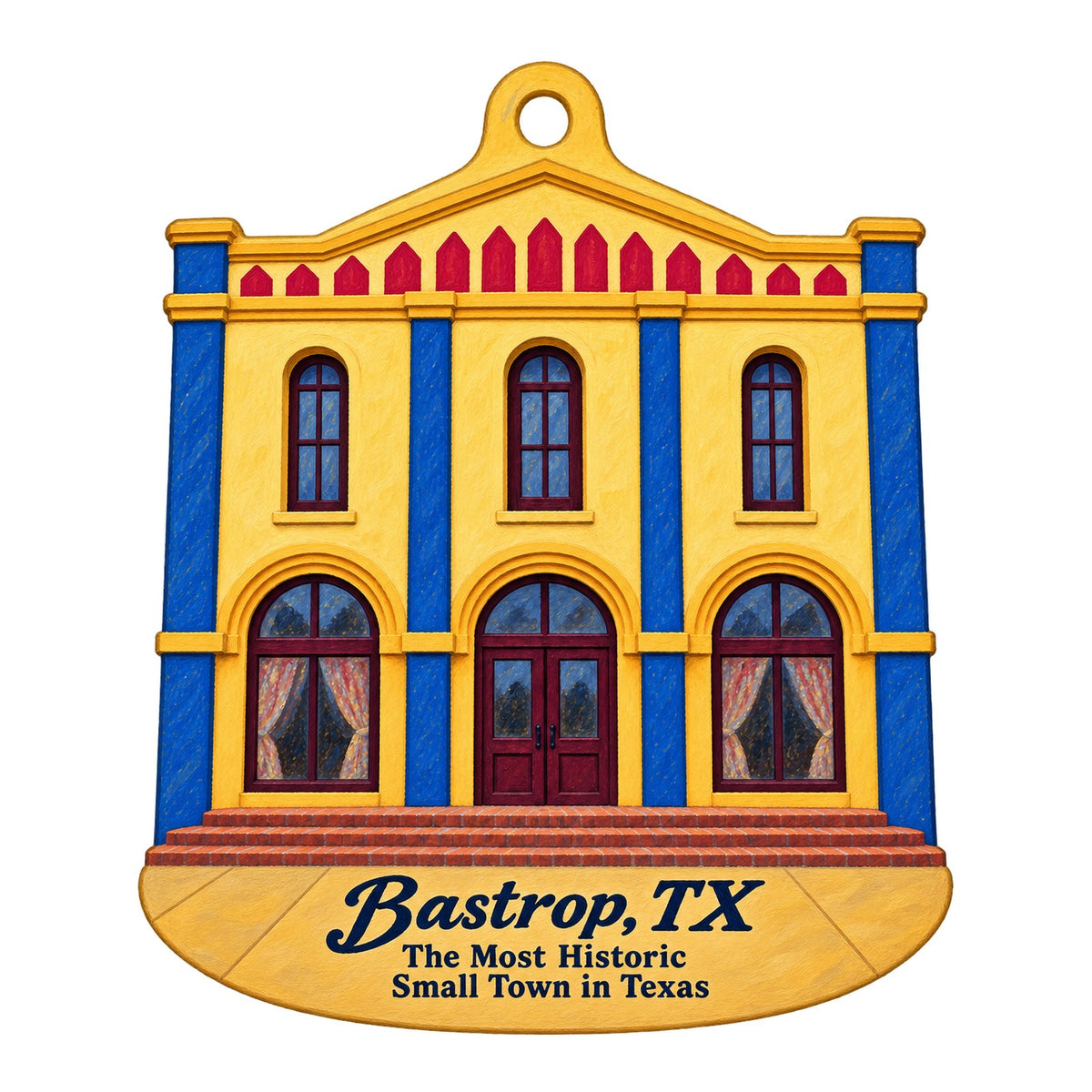 In the Sticks Town Icon custom wood ornament OC1033 on white