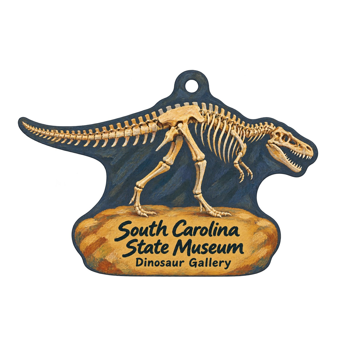 South Carolina State Museum Town Icon custom wood ornament OC1036 on white