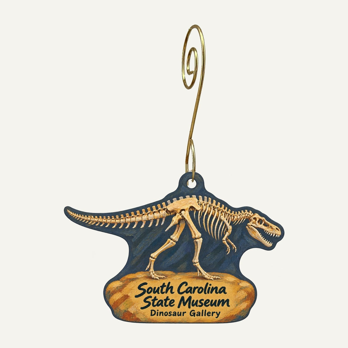 South Carolina State Museum Town Icon custom wood ornament OC1036 hanging on hook