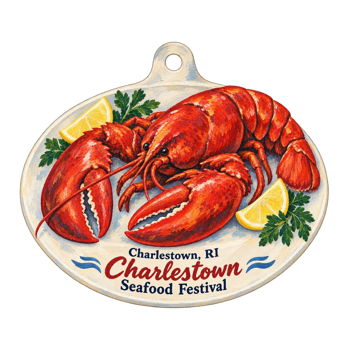 Small Axe Productions Town Icon custom wood ornament OC1042 on white