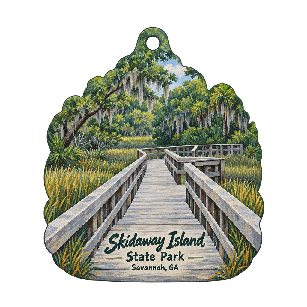 Skidaway Island State Park Logo custom wood ornament OC1043 on white