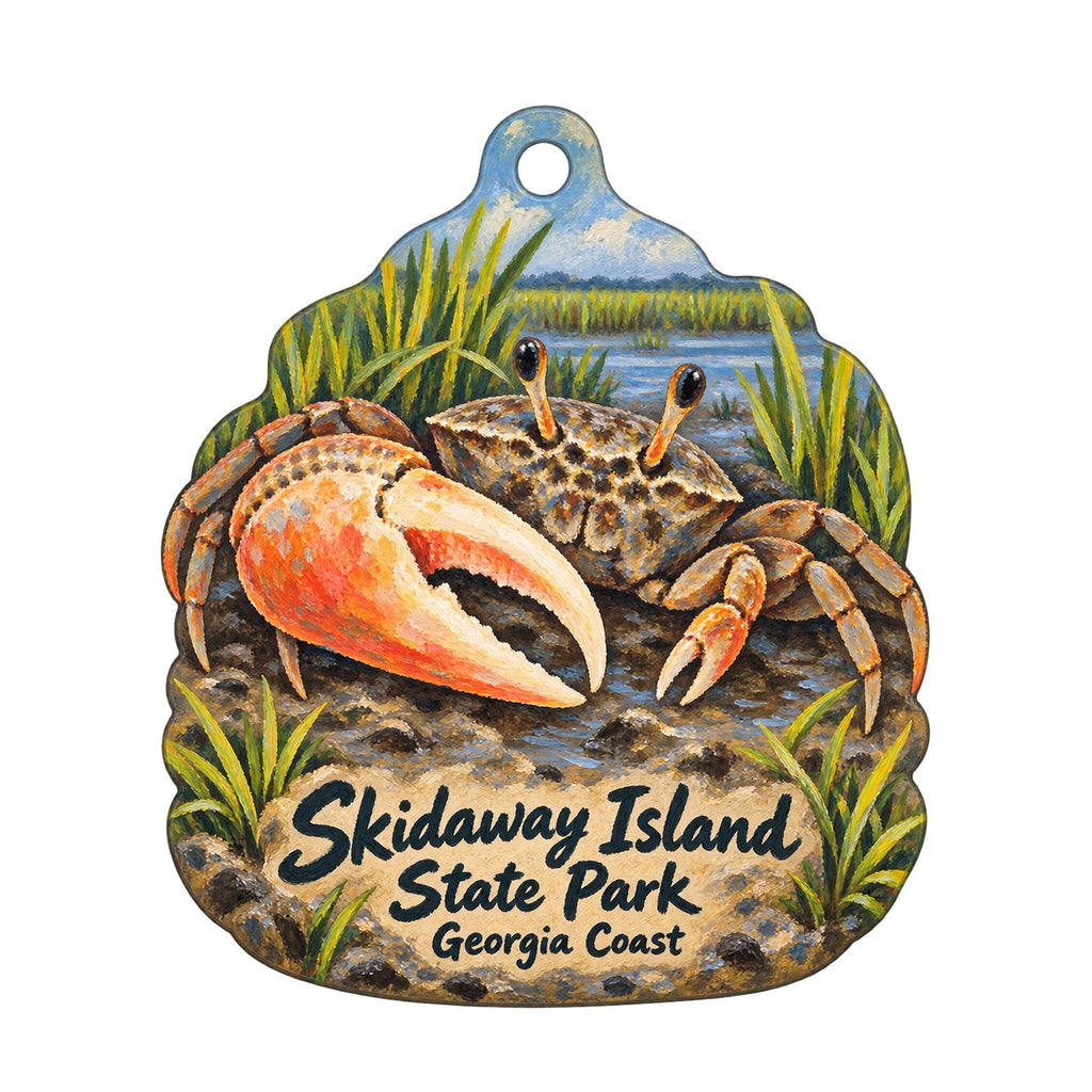 Skidaway Island State Park Town Icon custom wood ornament OC1045 on white