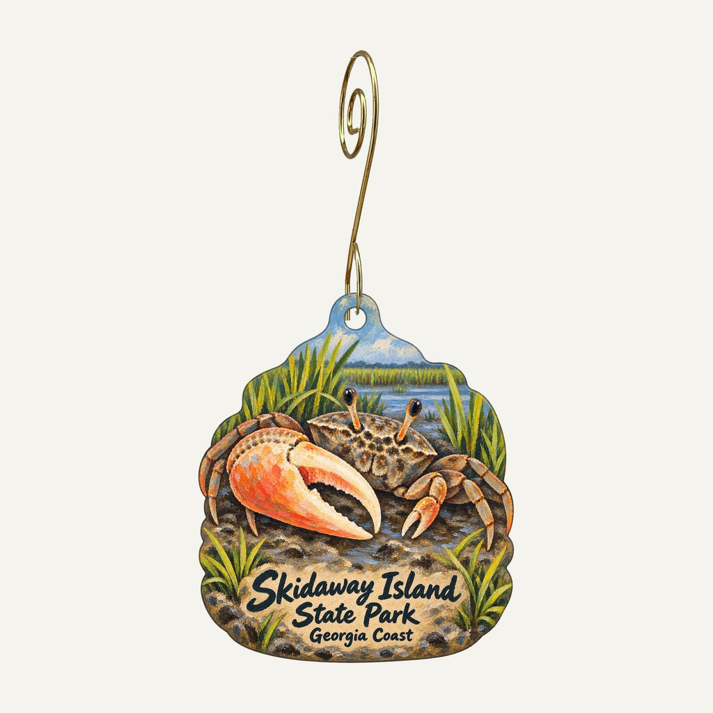 Skidaway Island State Park Town Icon custom wood ornament OC1045 hanging on hook