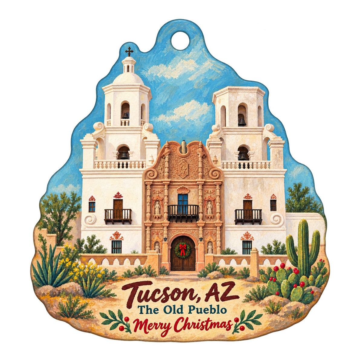 Instrumental Music Center Christmas custom wood ornament OC1056 on white