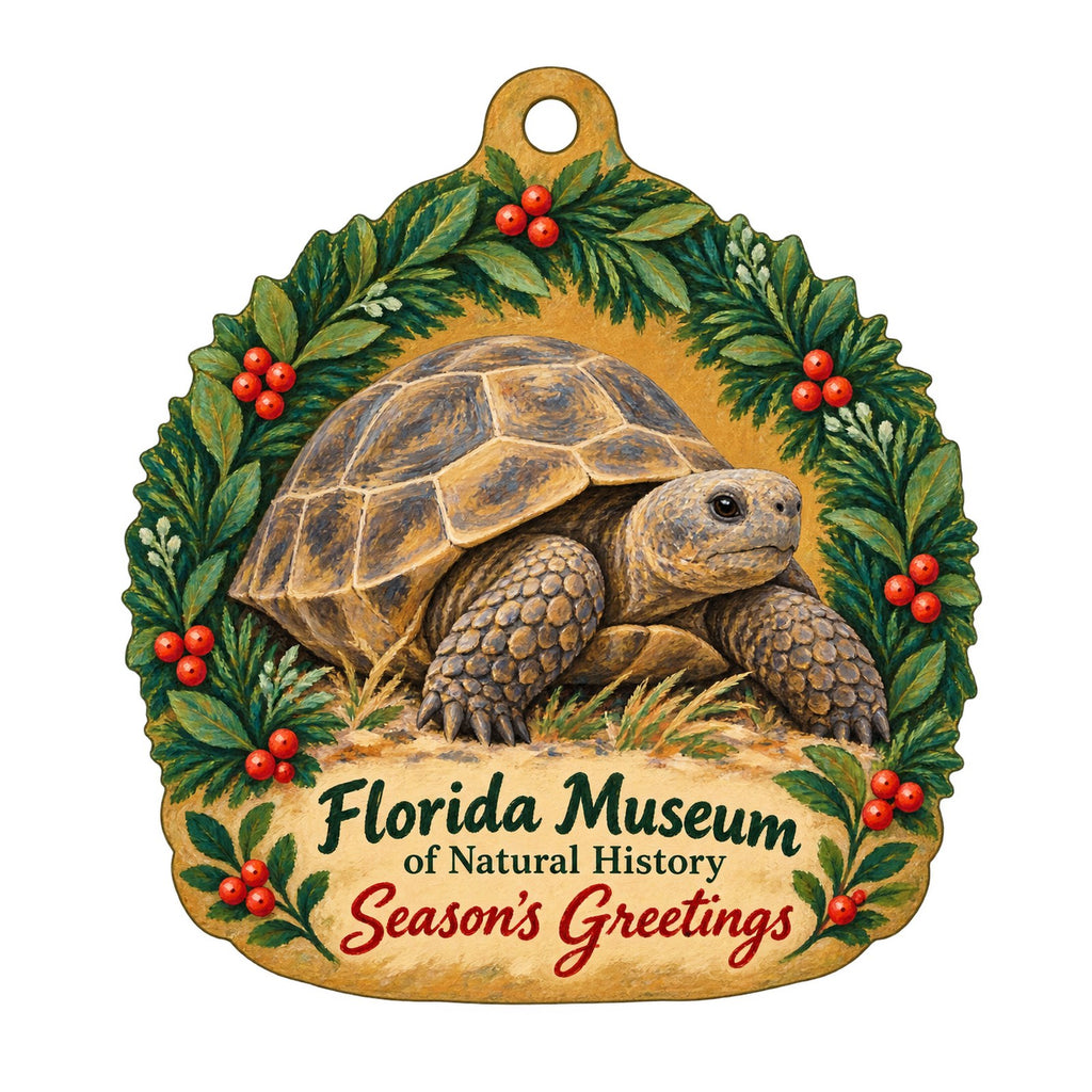 Florida Museum of Natural History Store Christmas custom wood ornament OC1062 on white