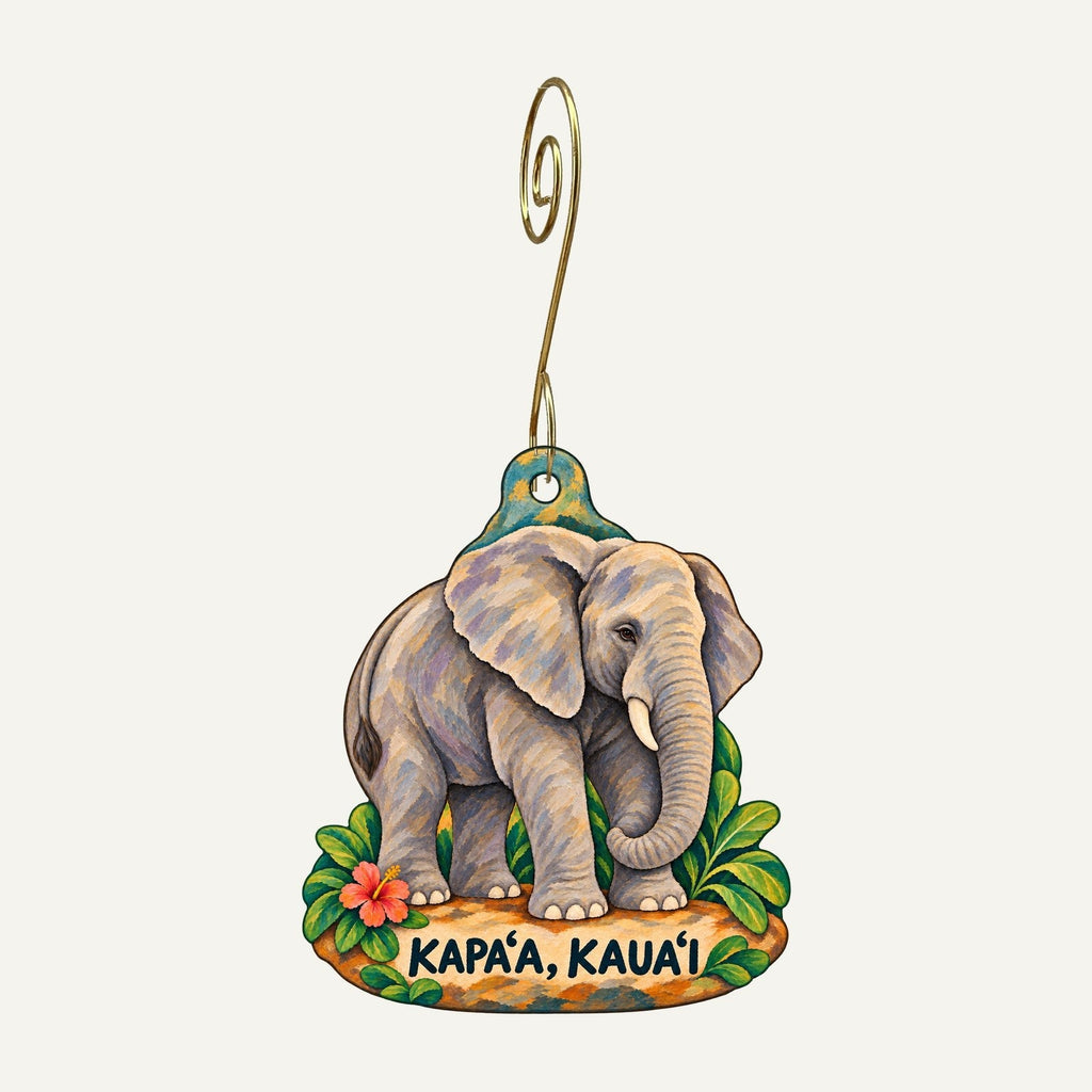 IEELEPHANT23 Logo custom wood ornament OC1064 hanging on hook