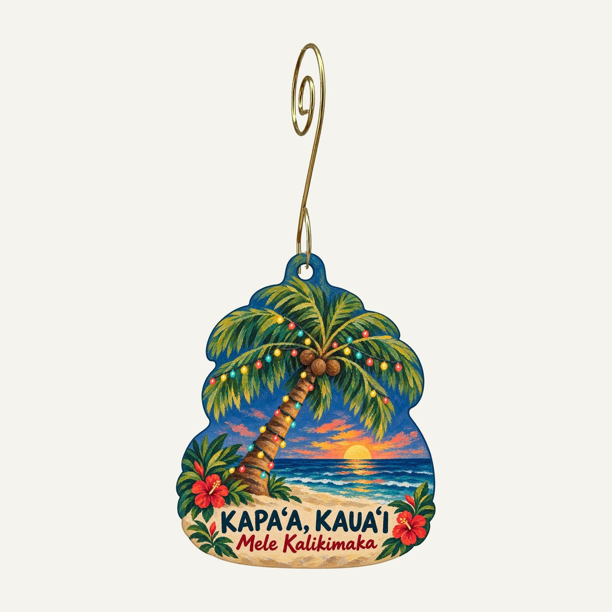 IEELEPHANT23 Christmas custom wood ornament OC1065 hanging on hook