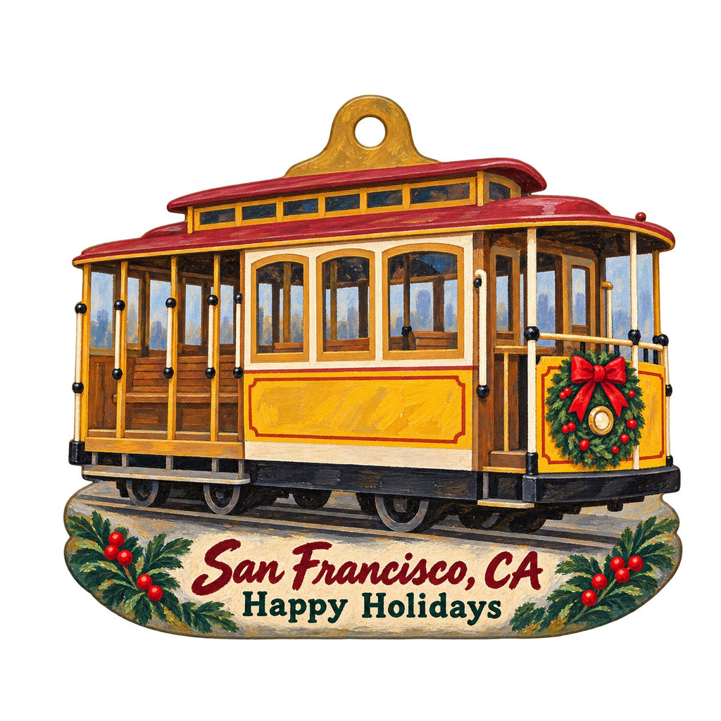 Local Take Christmas custom wood ornament OC1071 on white
