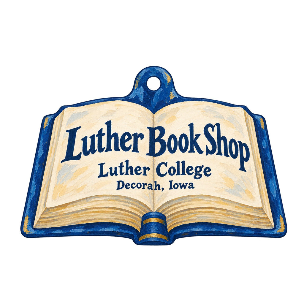 Luther Book Shop Logo custom wood ornament OC1073 on white