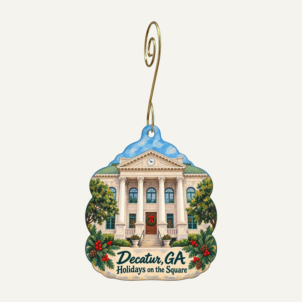 Kudzu Antiques + Modern Christmas custom wood ornament OC1077 hanging on hook