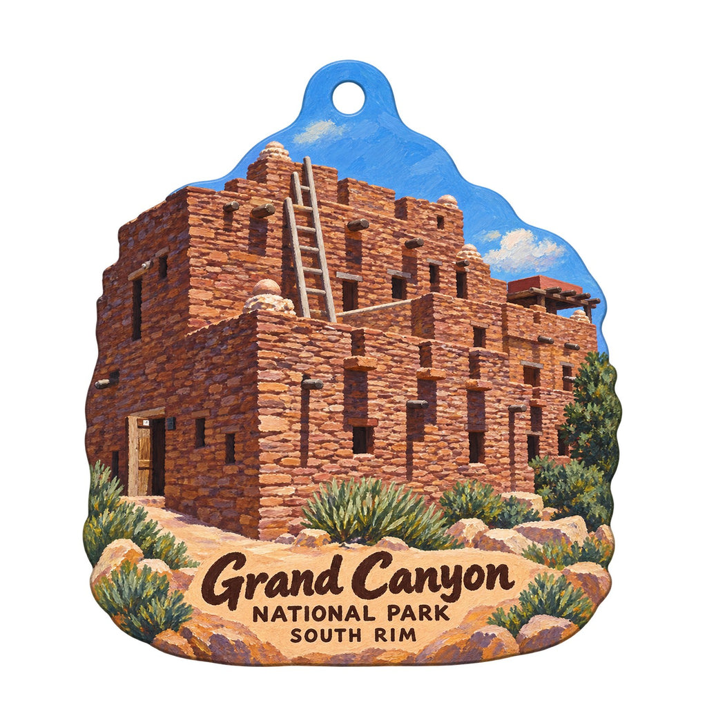 Xanterra - Tusayan Trading Post Town Icon custom wood ornament OC1087 on white