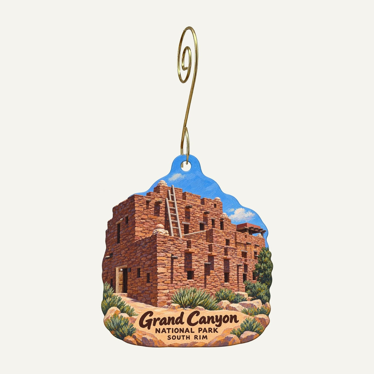 Xanterra - Tusayan Trading Post Town Icon custom wood ornament OC1087 hanging on hook