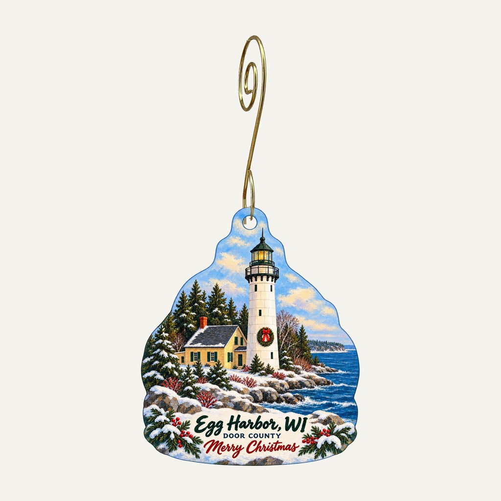 Be Beauty Fashion & Home Boutique Christmas custom wood ornament OC1089 hanging on hook